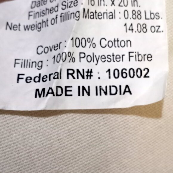 Home Goods Natural Macramé Boho Fringed 19"x15" Oblong Lumbar Pillow - Picture 6 of 6